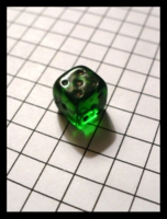 Dice : Dice - 6D - Tiny Green Glass Dice